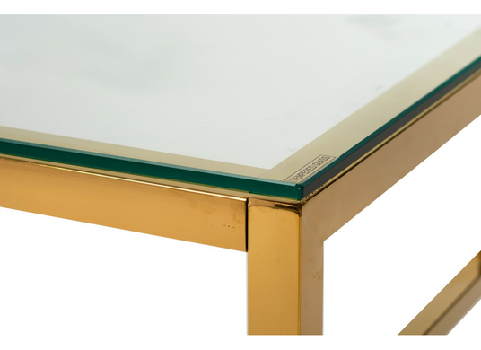 Журнальний стіл CL-1 прозорий + золото